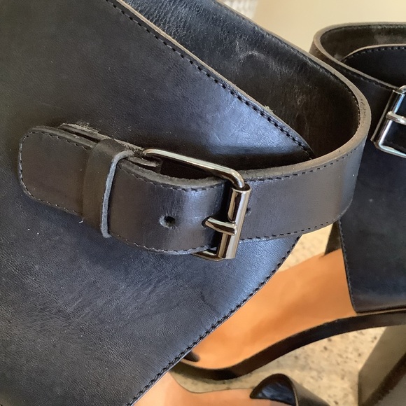 Vince Black Leather Heels Size 10 “Nicole” - Picture 5 of 10